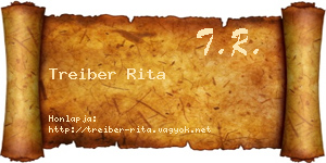 Treiber Rita névjegykártya